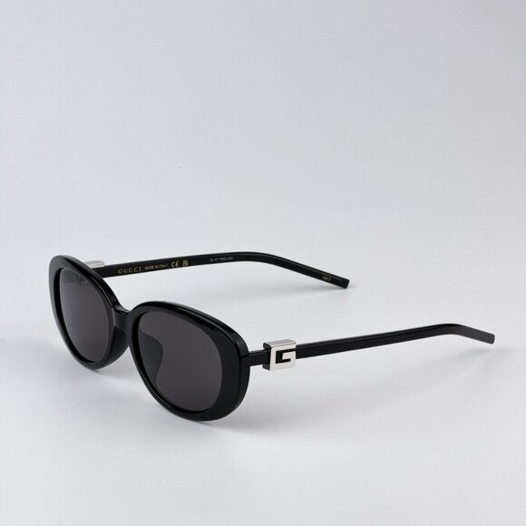Gucci GG1684SA 001 BRAND NEW Sunglasses Black Grey Unisex Oval main image 6